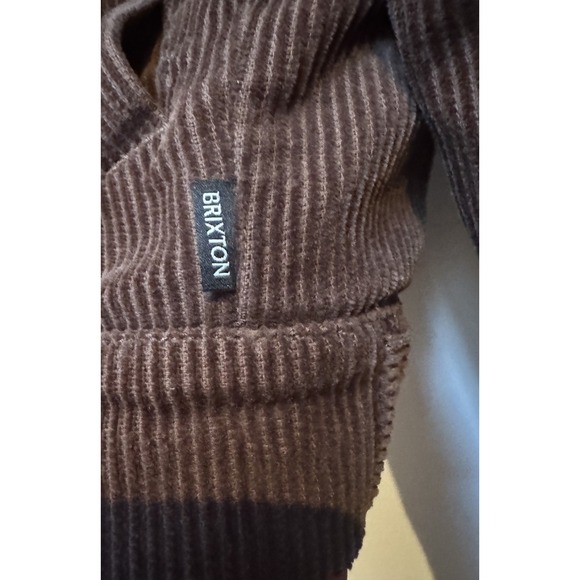 Brixton Unisex Brown Corduroy Sherpa Jacket Oversized Men's S Unisex Y2K - Picture 3 of 4